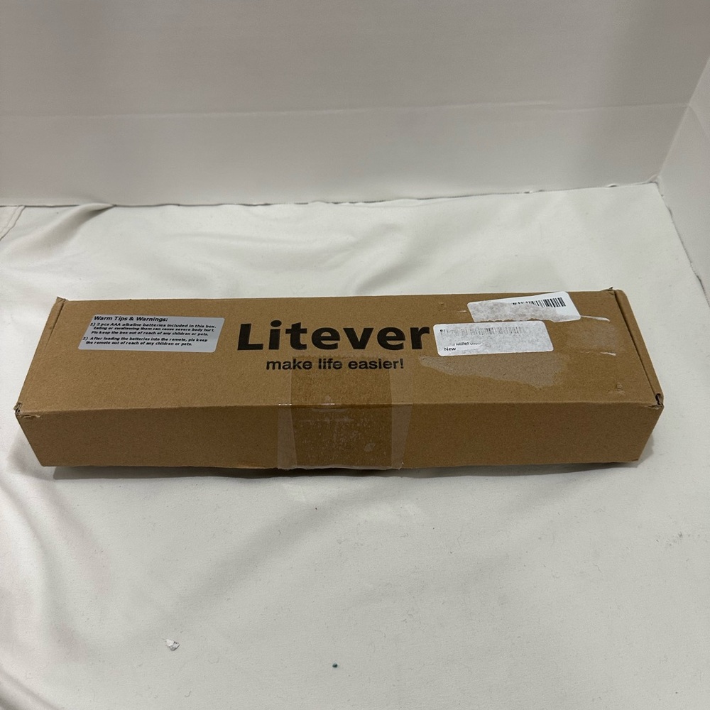 Litever Plug Under Cabinet Dimmable Light Kit with Power Adapter, 4 pcs 12" LED